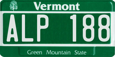 VT license plate ALP188