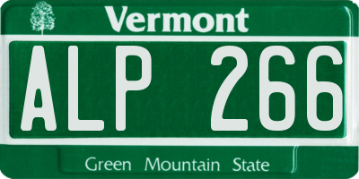 VT license plate ALP266