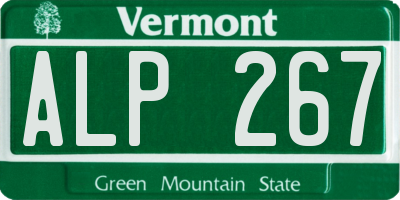 VT license plate ALP267
