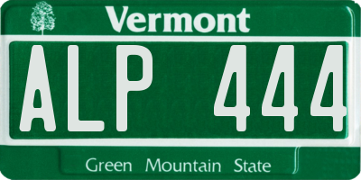 VT license plate ALP444