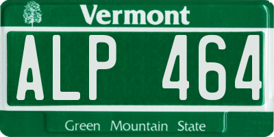 VT license plate ALP464
