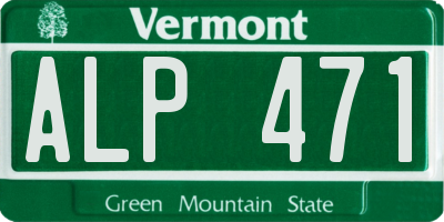 VT license plate ALP471
