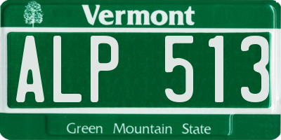 VT license plate ALP513