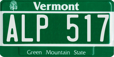 VT license plate ALP517