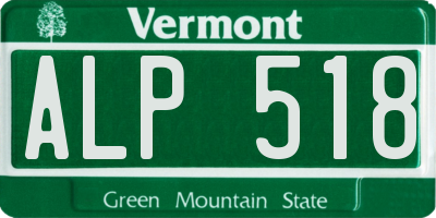 VT license plate ALP518