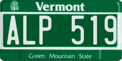VT license plate ALP519