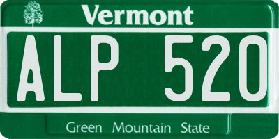 VT license plate ALP520
