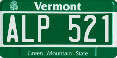 VT license plate ALP521