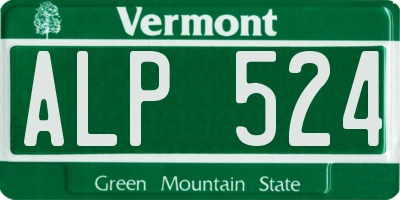 VT license plate ALP524