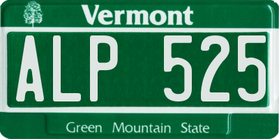 VT license plate ALP525