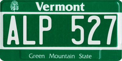 VT license plate ALP527