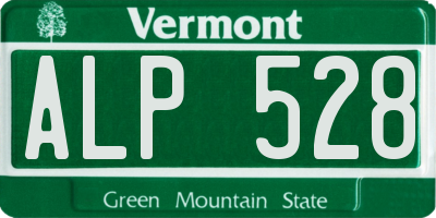 VT license plate ALP528