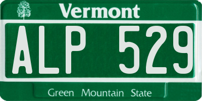 VT license plate ALP529