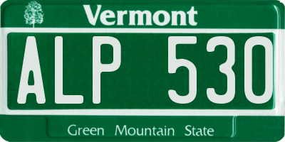 VT license plate ALP530