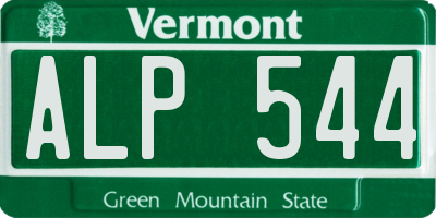 VT license plate ALP544