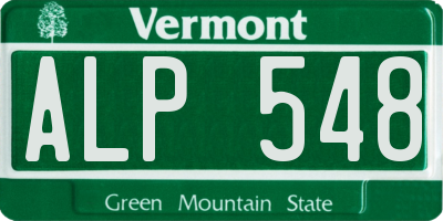 VT license plate ALP548