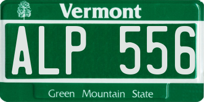 VT license plate ALP556