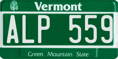 VT license plate ALP559