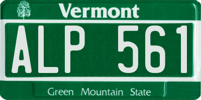 VT license plate ALP561