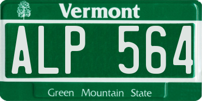 VT license plate ALP564