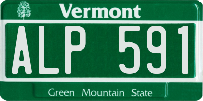 VT license plate ALP591