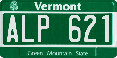VT license plate ALP621