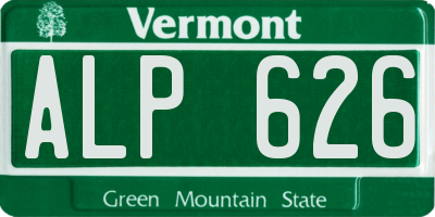 VT license plate ALP626