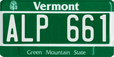 VT license plate ALP661