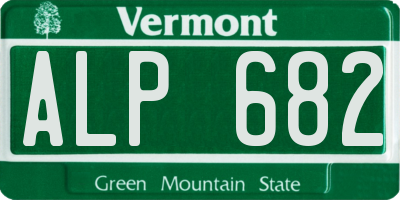 VT license plate ALP682