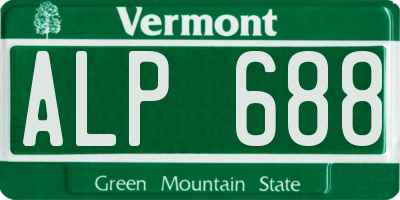 VT license plate ALP688