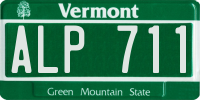 VT license plate ALP711