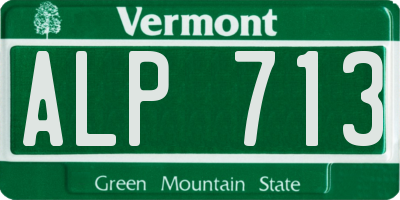 VT license plate ALP713