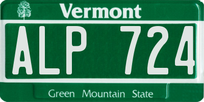 VT license plate ALP724