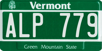 VT license plate ALP779