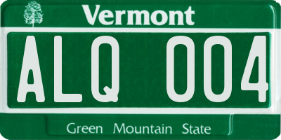 VT license plate ALQ004