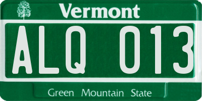 VT license plate ALQ013