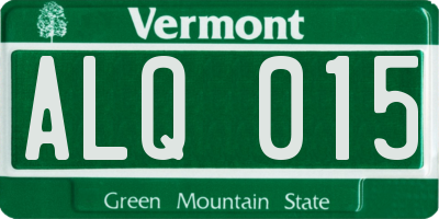 VT license plate ALQ015