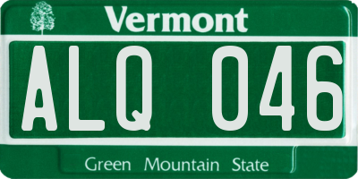 VT license plate ALQ046