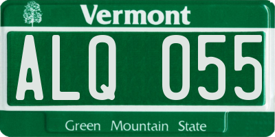 VT license plate ALQ055