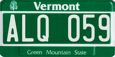 VT license plate ALQ059