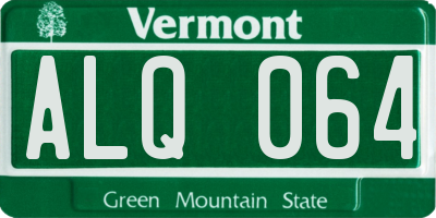 VT license plate ALQ064