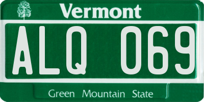 VT license plate ALQ069
