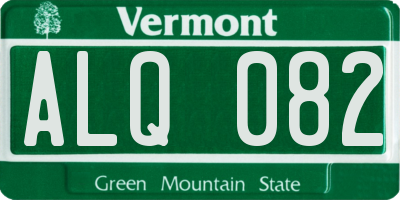 VT license plate ALQ082
