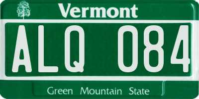 VT license plate ALQ084