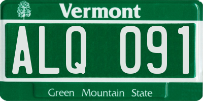 VT license plate ALQ091