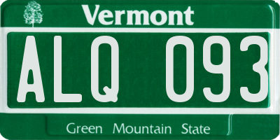VT license plate ALQ093
