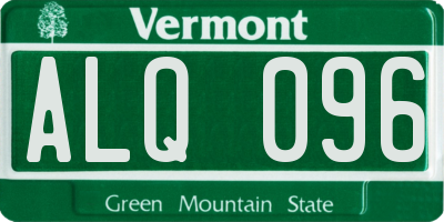 VT license plate ALQ096
