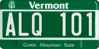 VT license plate ALQ101