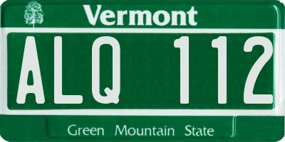 VT license plate ALQ112