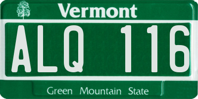 VT license plate ALQ116